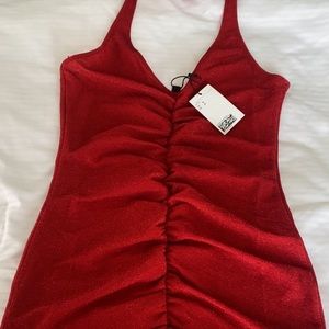 H&M Halter-neck Sparkly Mini Dress